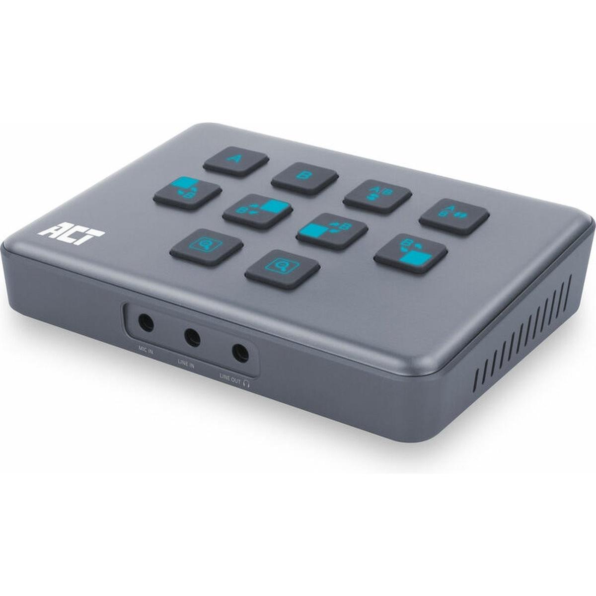 ACT Dual HDMI input USB-C Video Switcher for capturing and live streaming (AC7610)