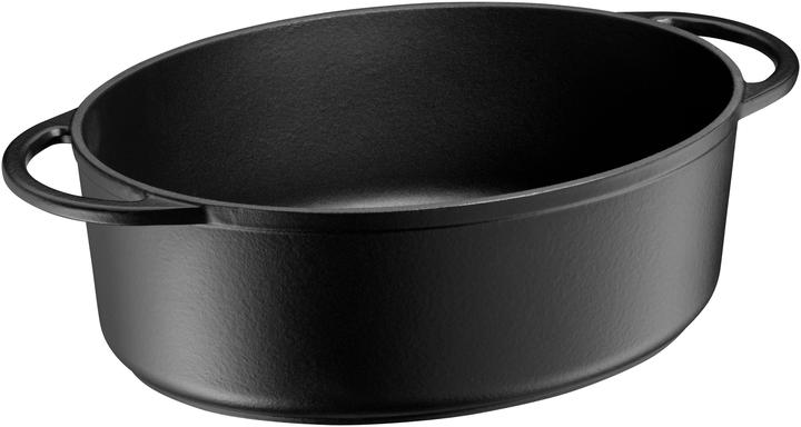Produktbild WMF Bräter oval mit Gussdeckel 30x23,5cm 5,0 l Gusseisen emailliert Induktion (Bräter + Schmortopf, Aluminium, 30 x 17 cm)