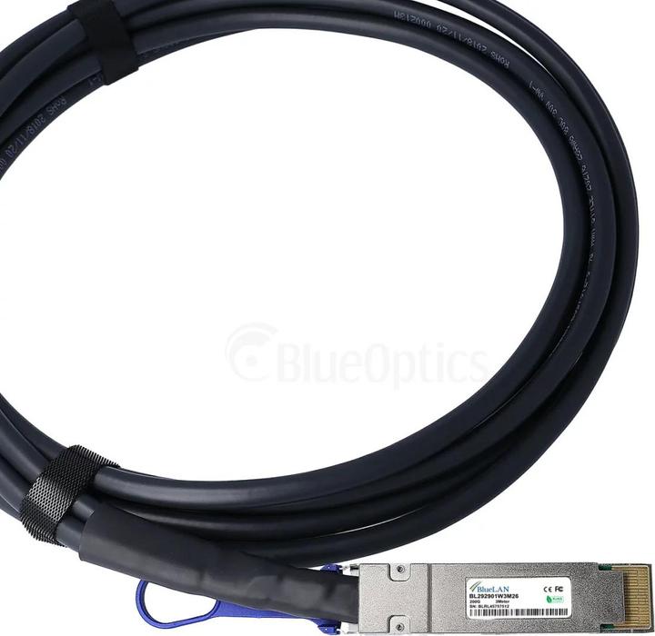 Produktbild BlueLAN Dell DAC-Q28DD-200G-0.5M kompatibles DAC 200GBASE-CR4 QSFP-DD BL292901W0.5M26
