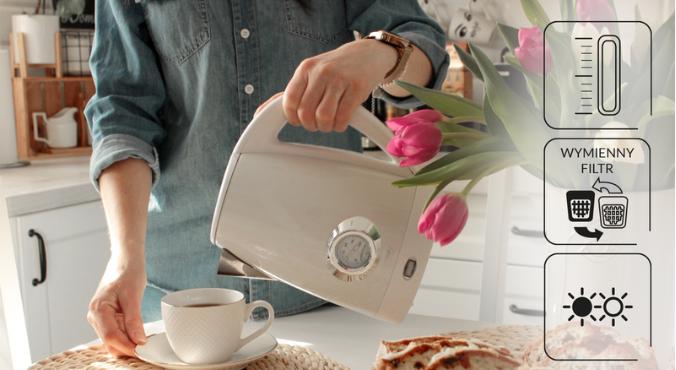 Actual product image MPM Cordless KettleMCZ-108 white 1 7 l (1.70 l)