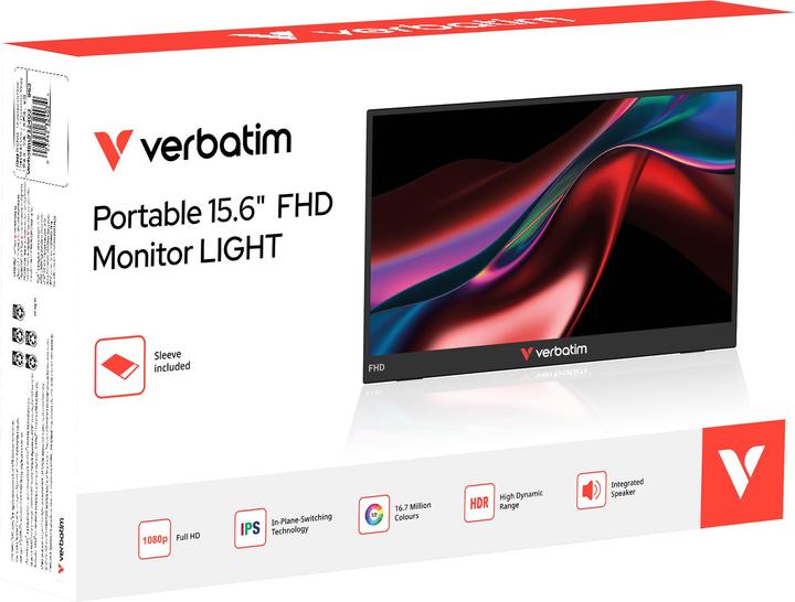 Produktbild Verbatim PMT-15 LIGHT (1920 x 1080 Pixel, 15.60")