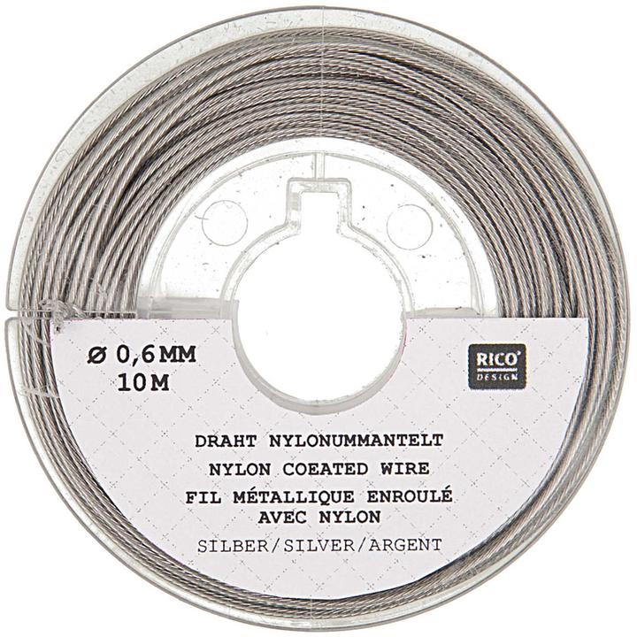 Actual product image Rico Wire, nylon coated, silver 0.60 mm, 10 m (10 m)