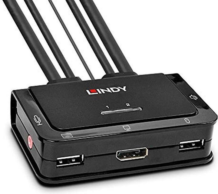 Actual product image Lindy 2 Port DisplayPort 1.2