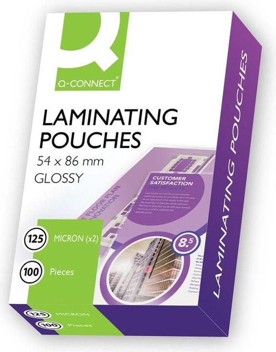 Actual product image Q-Connect Laminating films glossy (Credit card, 100 pcs., 125 µm)