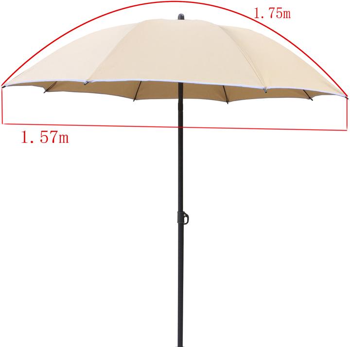Actual product image VCM Parasol beach umbrella round UV protection (1.60 m)