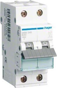 Produktbild Hager HAG MBN540 Leitungsschutzschalter 1P+N 6kA B-40A 2M