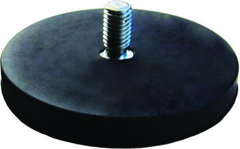 Actual product image Helmuth A. Jensen ECLIPSE rubber pad neodymium pottemagnet med udvendigt gevind M6 x 15mm Ø 43 mm, 853 pakke med 2 s