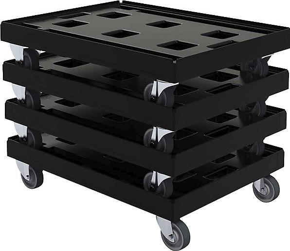 Produktbild eurokraft basic Transportroller, schwarz (500 kg)