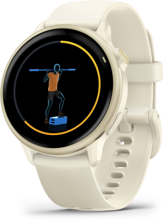 Actual product image Garmin vivoactive 6, GPS, Bone/Lunar Gold, WW (42.20 mm)