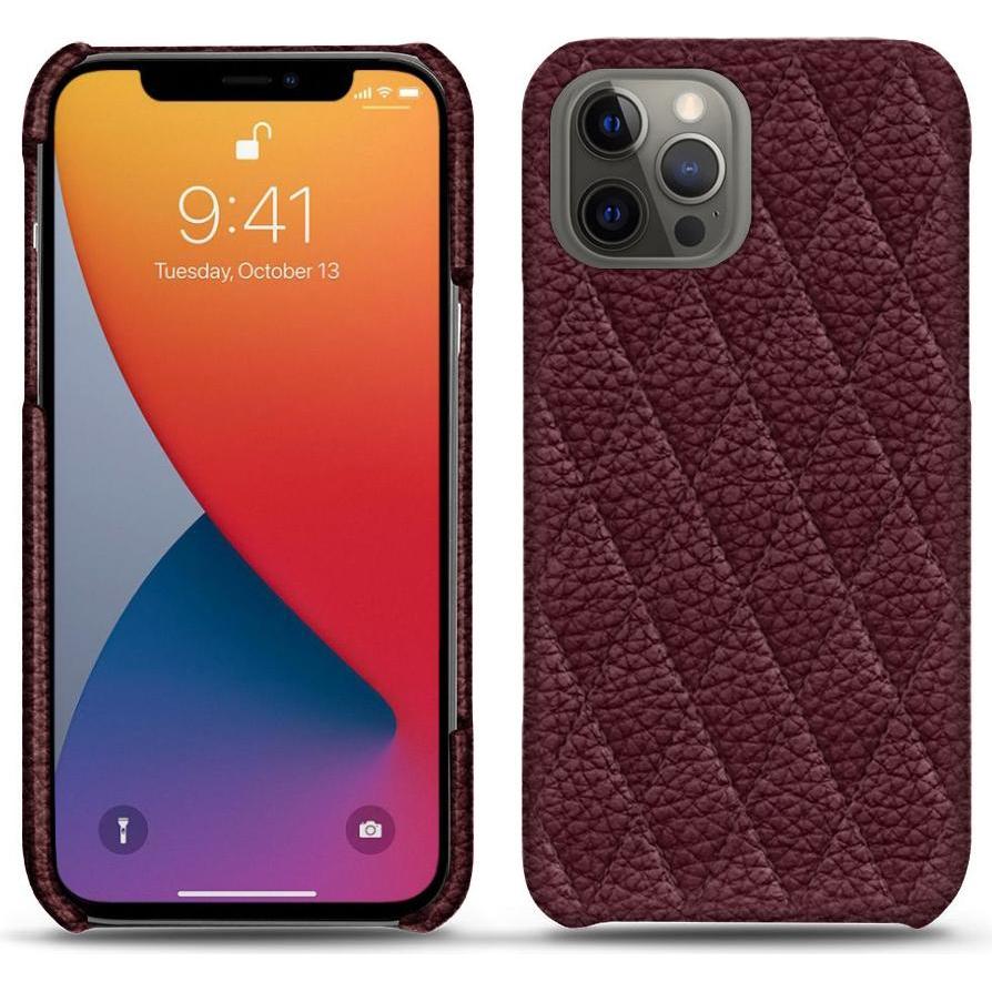 Noreve Lederschutzhülle (Apple iPhone 13 Pro Max), Smartphone Hülle, Violett