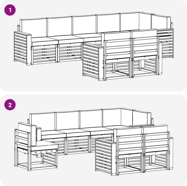 Produktbild vidaXL Outdoor-Sofa