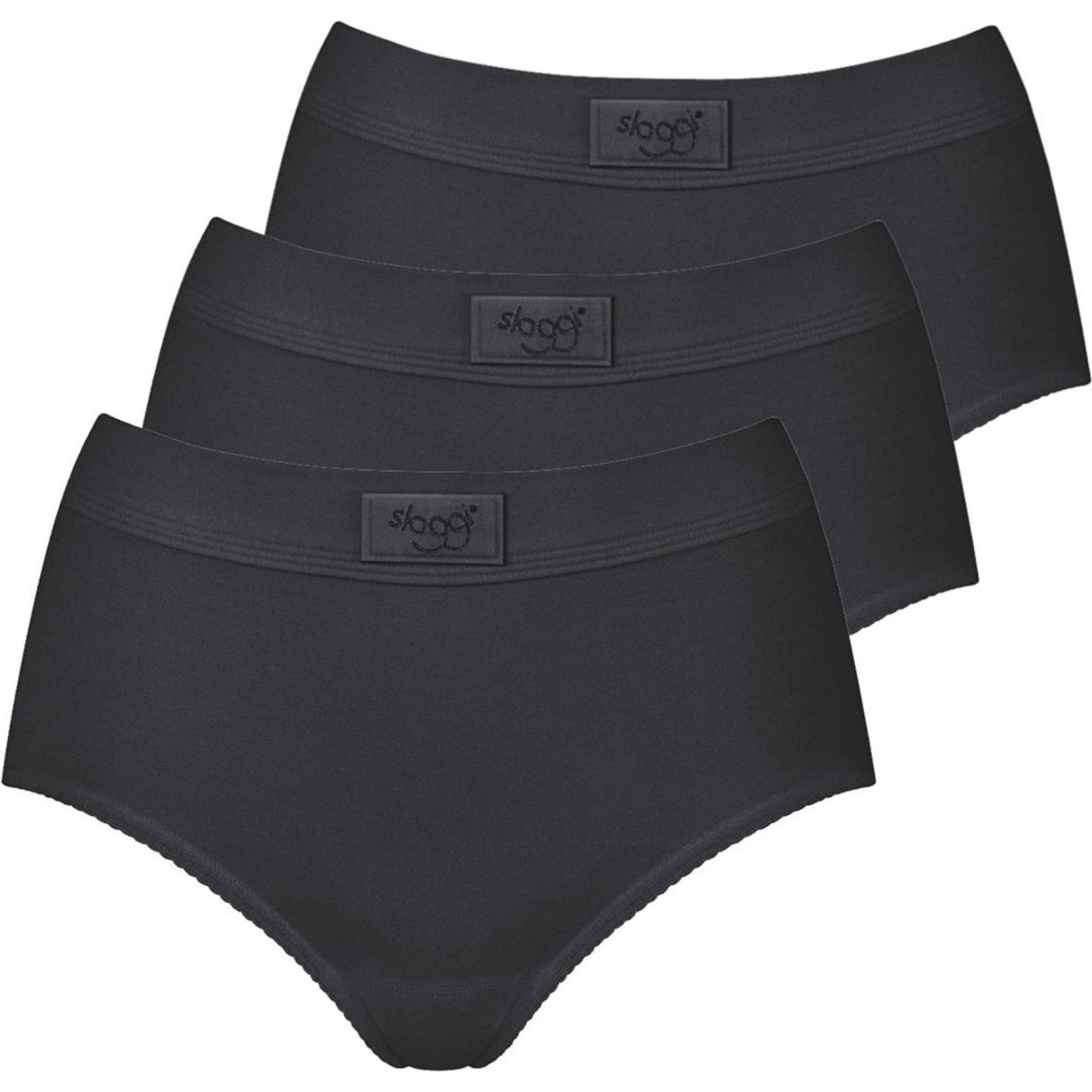 Sloggi, Damen, Unterhosen, 3er Pack Double Comfort Maxi, Schwarz, (40, 3er Pack)