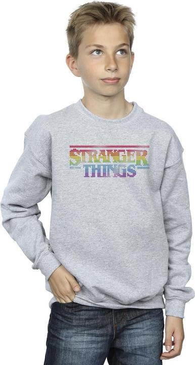 Produktbild Netflix Stranger Things Rainbow Dot Logo Sweatshirt Jungen (152, 158)
