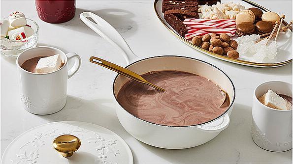 Produktbild Le Creuset Stielkasserolle Deckel HOLLY Cotton (21 cm, Stielkasserolle, Gusseisen)