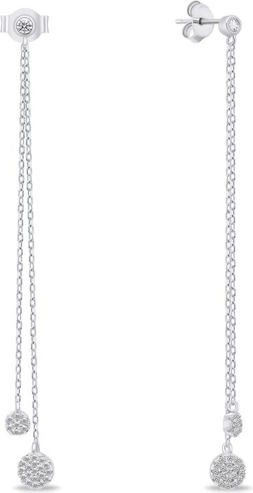 Actual product image Brilio Silver - Original silver earrings with zircons EA629W