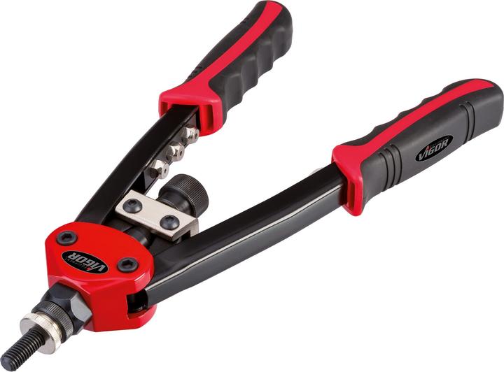 Actual product image Vigor Riveting pliers for blind rivets and rivet nuts ∙ universal ∙ V3735 ∙ 320 mm ∙ Number of tools: 9 (320 mm)