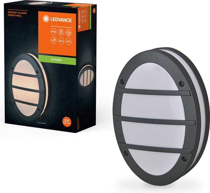 Produktbild Ledvance Endura Classic IP65 E27 Orbick Wall Dark Gray (E27, IP65)