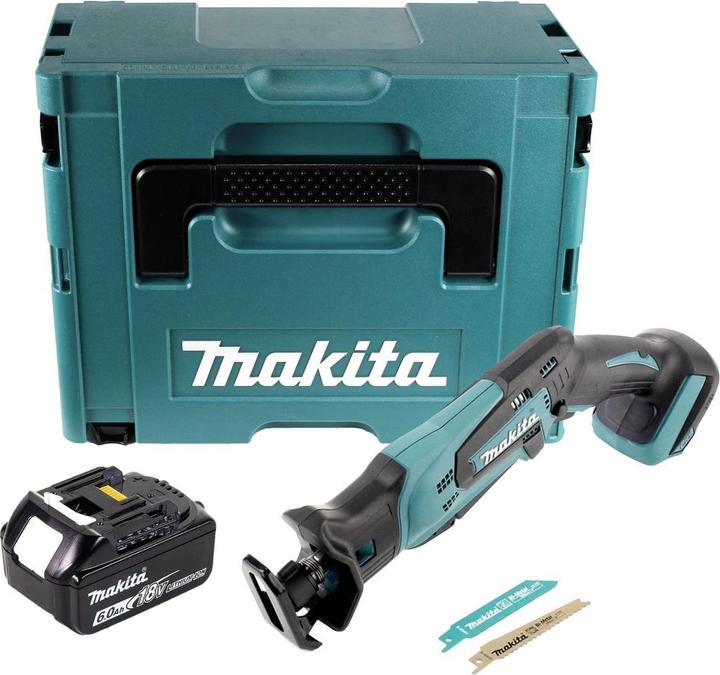 Actual product image Makita DJR 183 G1J Battery Reciprocating Saw 18 V + 1x Battery 6.0 Ah + Makpac - without charger