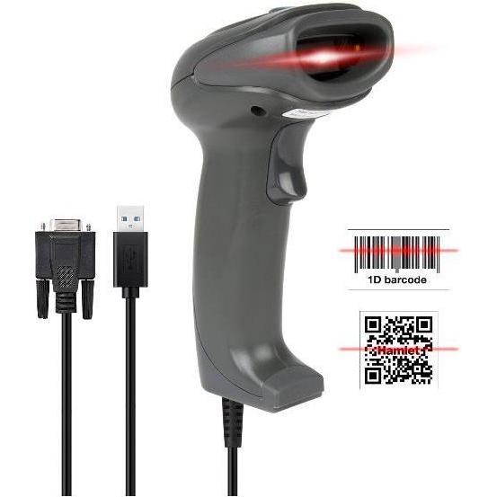 Hamlet HBCS2D100US lettore di codici a barre Lettore di codici a barre portatile 1D/2D CMOS Grigio (Codici a barre 1D, Codici a barre 2D), Lettore cod