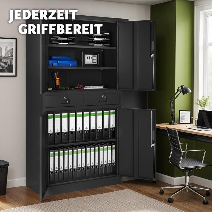 Image du produit tectake Armoire de classement (80 x 40 x 180 cm)