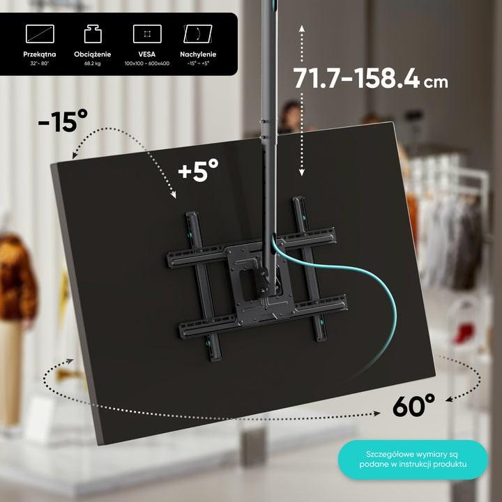 Produktbild Onkron N1L-B TV-Halterung 2 03 m (80 ) Schwarz (68.20 kg, 32" - 80")