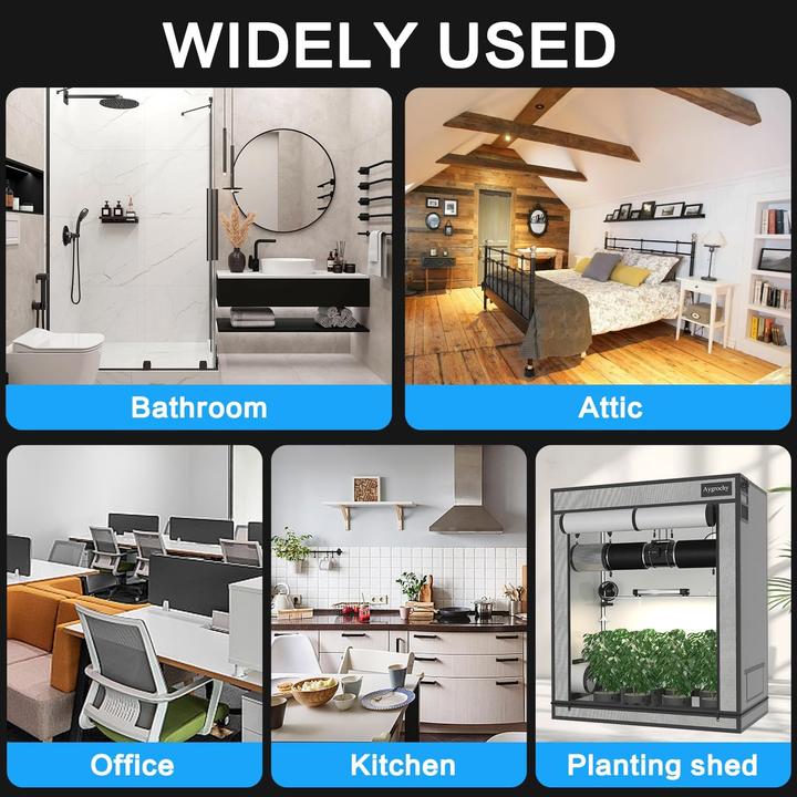 Produktbild Aygrochy 200mm Inline Rohrventilator mit Speed Kontrolleur