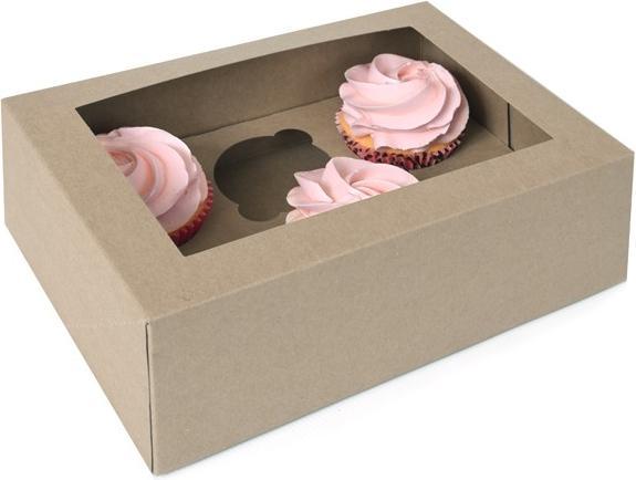 Immagine prodotto House of Marie Cupcake Box Braun für 6 Cupcakes