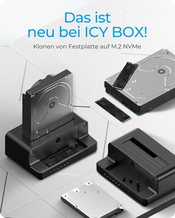 Produktbild Icy Box IB-2914MSCL-C31 (M.2, 2.5", 3.5")