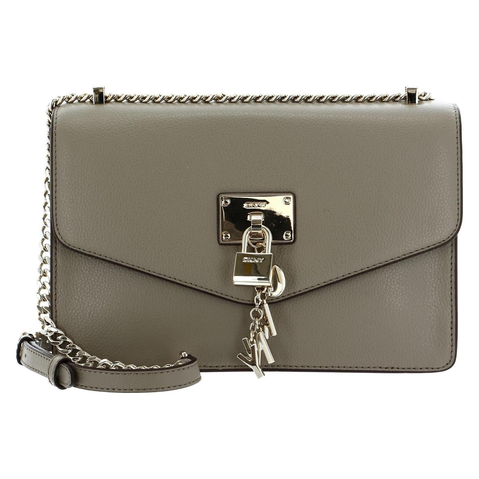 Dkny, Damen, Handtasche, Elissa Logo Shoulder Bag, Braun