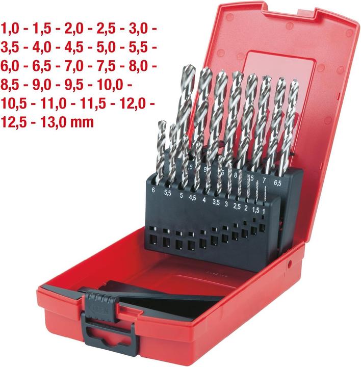 Actual product image KS Tools HSS-G CO 5 Twist Drill Set (13.0 millimetre)