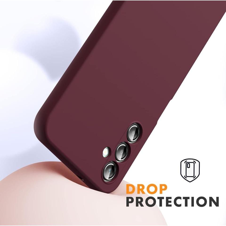 Thumbnail - Screenguard Samsung Galaxy A14 5G Liquid Silicone Case Hülle (Samsung Galaxy A14 5G), Smartphone Hülle, Rot