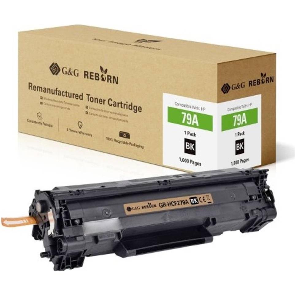 G&G, Toner, Toner ersetzt HP 79A Kompatibel Schwarz 1000 Seiten Reborn remanufactured 2