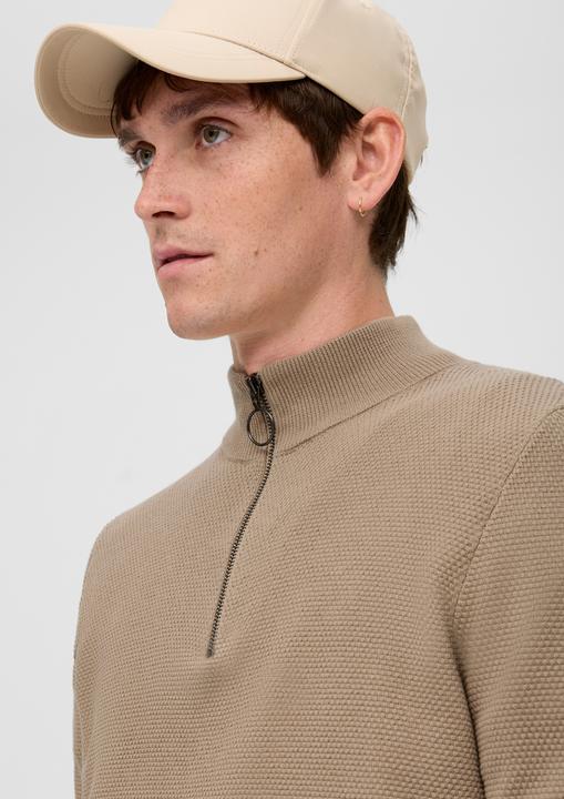Produktbild s.Oliver Strickpullover Pullover aus Strukturstrick (M)