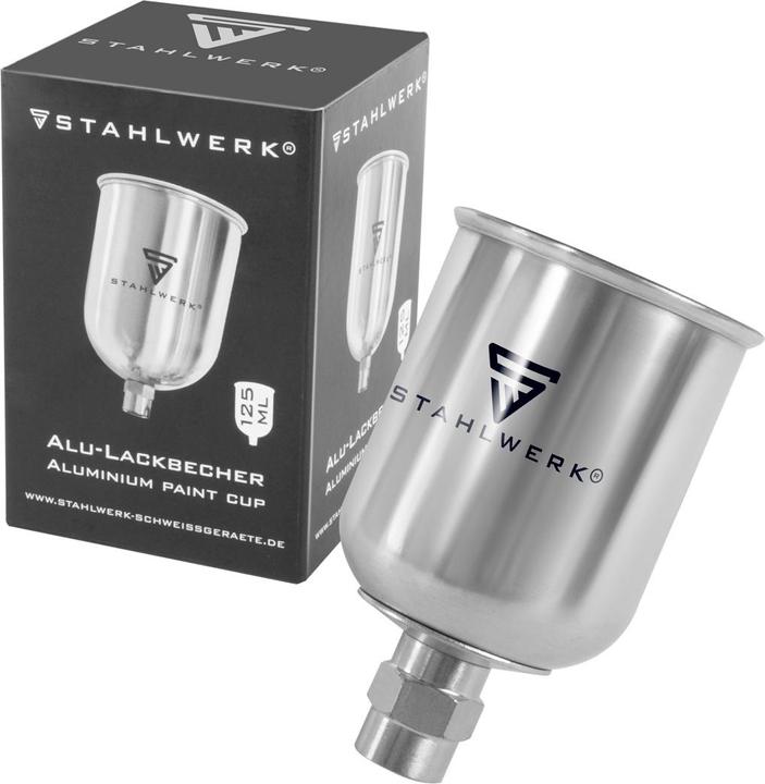 Produktbild Stahlwerk Alu Fliessbecher 125 ml Farbbecher für Lackierpistole