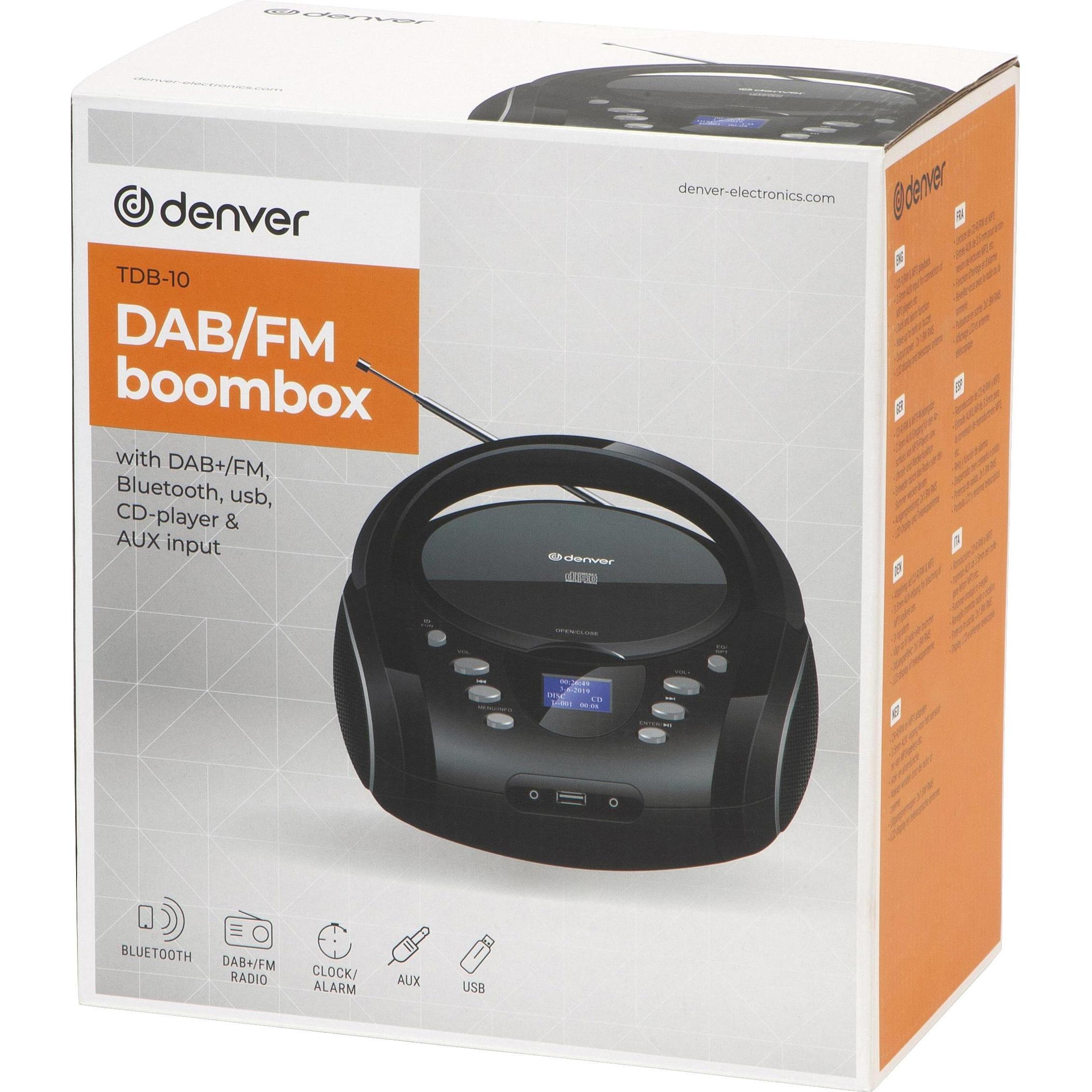 Thumbnail - Denver TDB-10 (FM, DAB+, Bluetooth), Radio, Schwarz