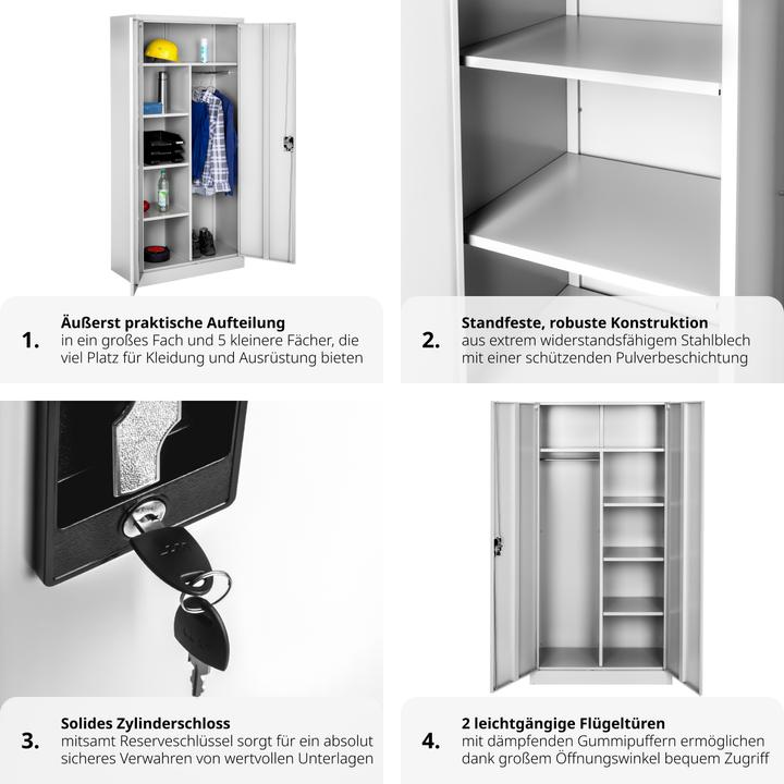 Actual product image tectake Cupboard (80 x 40 x 180 cm)
