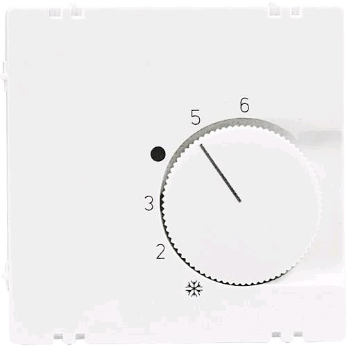 Actual product image ALRE Control technology cover for room temperature controller JZ-001.100 55x55mm gloss pure white