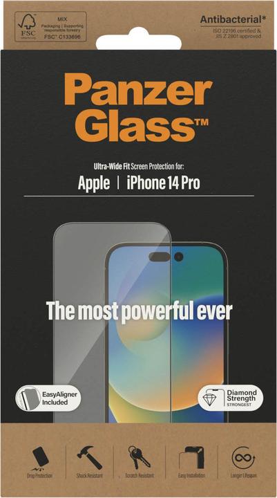 Actual product image PanzerGlass Ultra-Wide Fit (1 Piece, Apple iPhone 14 Pro)