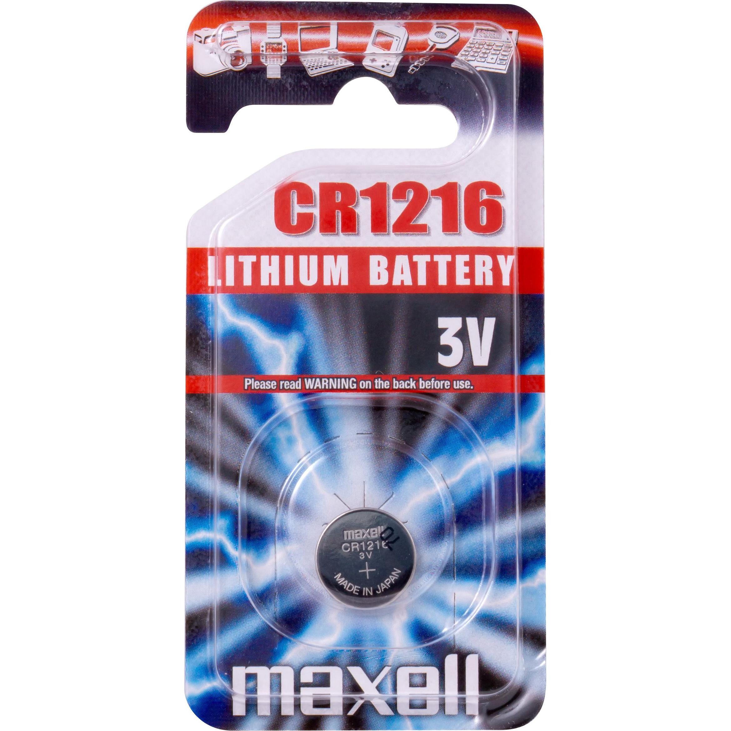 Maxell Knopfzelle CR1216 1 Stück (1 Stk., CR1216, 25 mAh), Batterien + Akkus