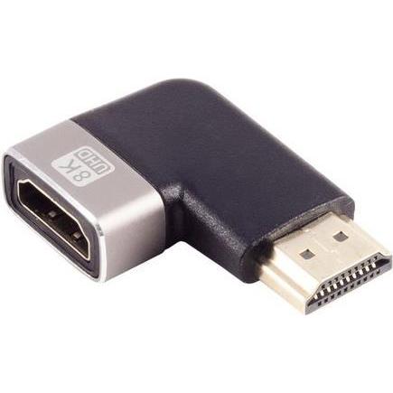 Shiverpeaks S/CONN maximum connectivity HDMI-A Adapter, 90° Winkel links, 8K, Metall (HDMI), Data + Video Adapter