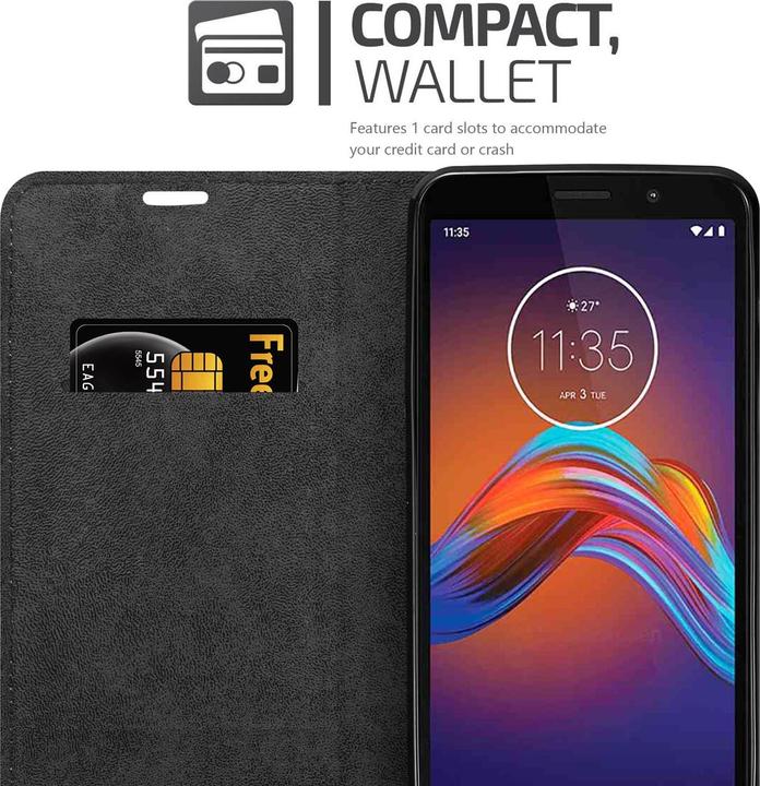 Actual product image Cadorabo Book Invisible Magnet Cover (Motorola Moto E6 Play)