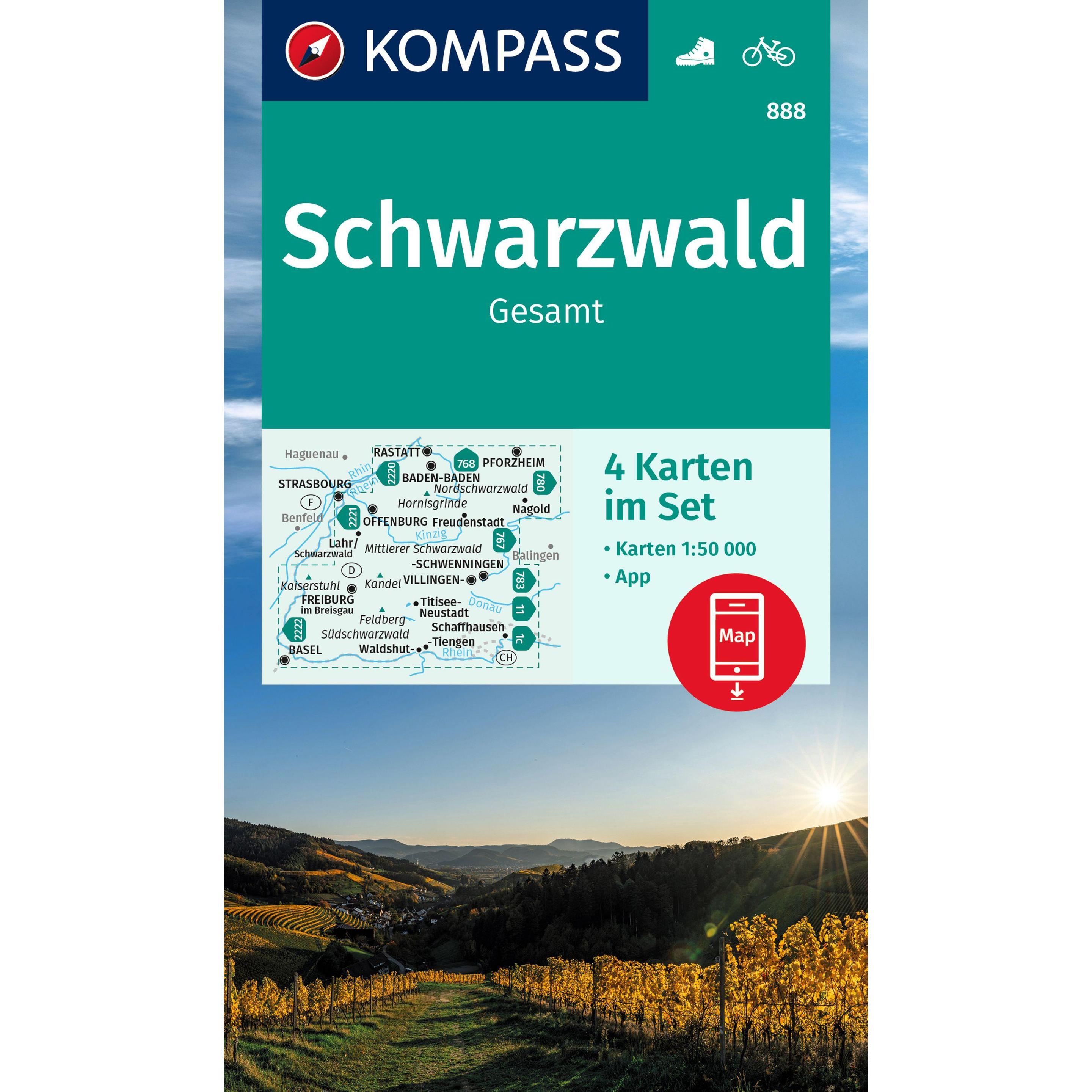KOMPASS Wanderkarte 888 Schwarzwald Ges, Ratgeber