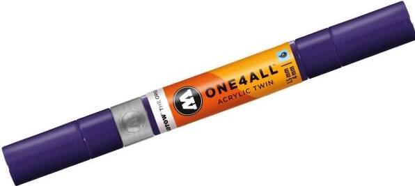 Produktbild Molotow Marqueur pour Maquettes - One4All Twin - Acrylique Violet Sombre - 1,5/4mm - -043 - 15 cm (Violett dunkel, 4 mm, 1 x)