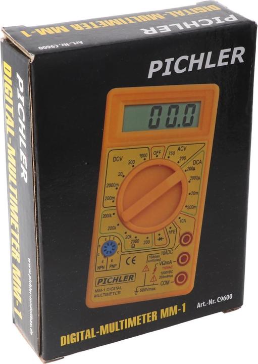 Actual product image AccuCell MM-1 multimeter, illuminated display, ideal for modelling, hobby, workshop, household (Handheld multimeter)