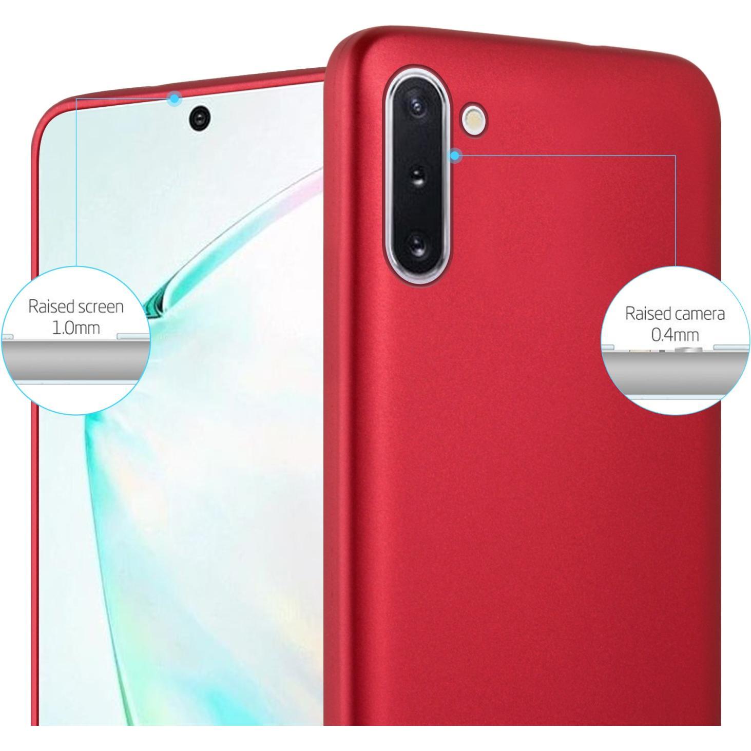 Thumbnail - Cadorabo TPU Matt Metallic Cover (Samsung Galaxy Note 10), Smartphone Hülle, Rot