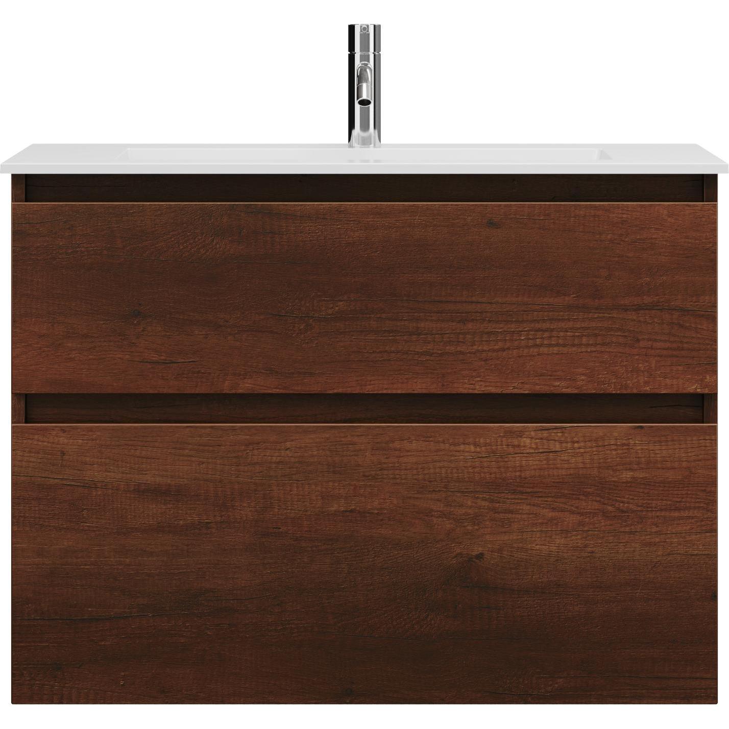 burgbad, Badmöbelset, Lin20 Mineralguss-Waschtisch Farbe Weiss Glänzend inklusive Waschtischunterschrank Tiefe 41