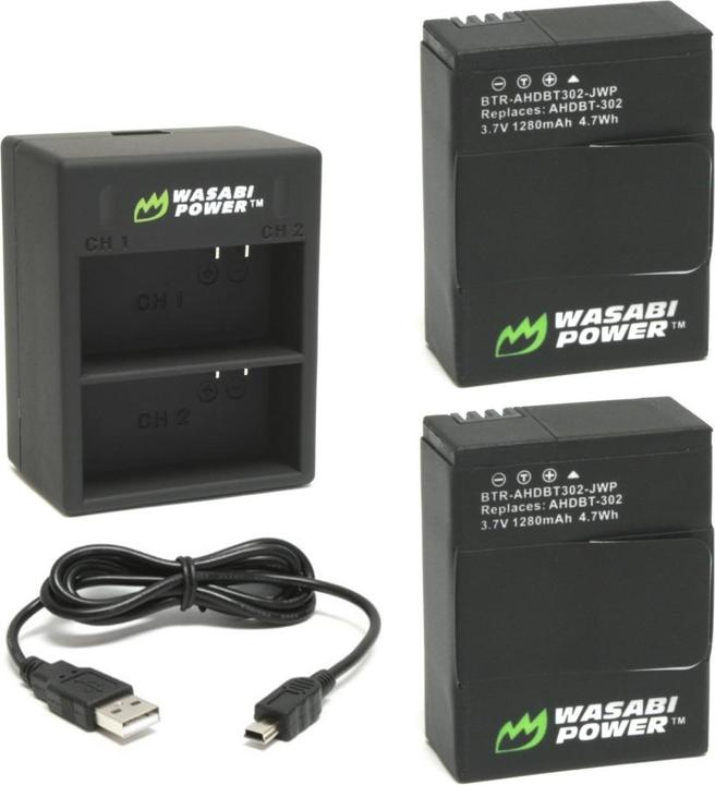 Actual product image Wasabi Power GoPro Hero 3/3+ (Hero 3+, Hero 3)