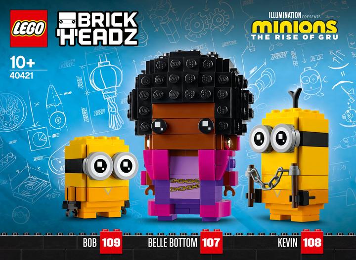 Image du produit LEGO Brick Headz - Belle Bottom, Kevin & Bob (40421, LEGO Brickheadz)