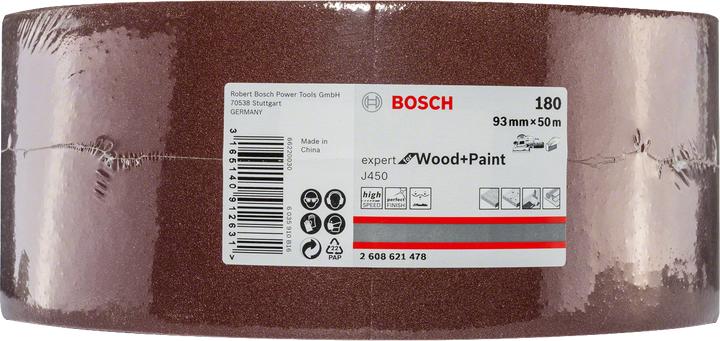 Image du produit Bosch Professional Zubehör Rouleau abrasif J450 Expert pour le bois et la peinture. 93 mmx 50 m. 180 (180)
