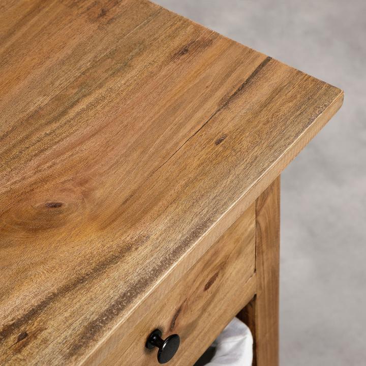 Image du produit IDIMEX Nachttisch TOURNETTE mit Schublade und 2 Körben – Mahagoni